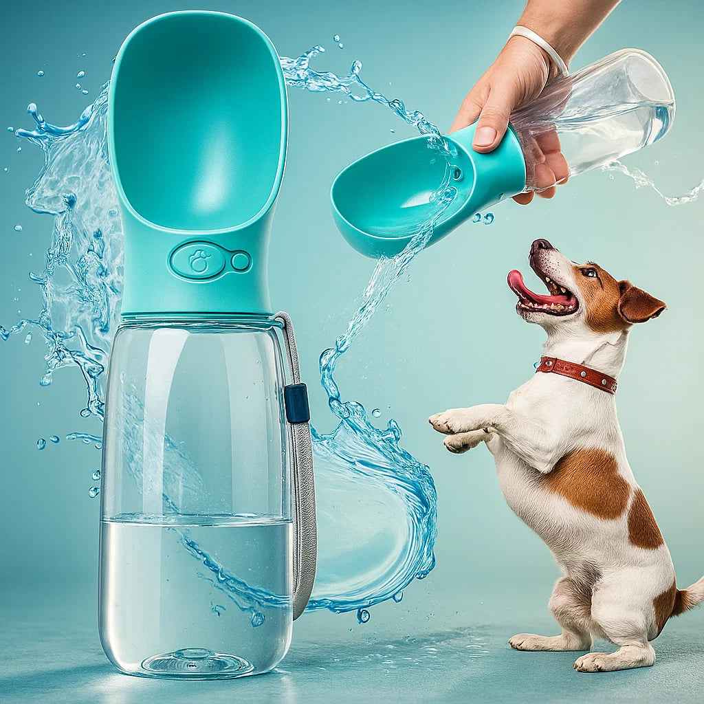 BEBEDERO PORTÁTIL PARA MASCOTAS 💧 | Hidratación Segura en Paseos y Viajes – Fácil de Usar y Sin Derrames